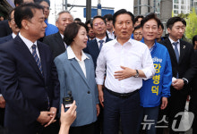 하남 덕풍시장 찾은 정청래 대표