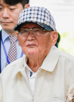 '국힘 집단 입당 의혹' 이만희 총회장 영장심사 출석