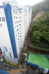 거제 옥포동 아파트에 산사태