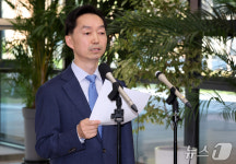 입장 발표하는 김지용 후보자