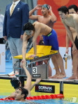 김우민, '잘했어'…남자 계영 800m 동메달