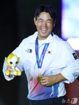 함박 웃음 짓는 골프 금메달 김주형