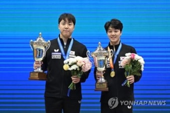 임종훈-안재현, WTT 첸나이 남자 복식 우승…신유빈-유한나는 준우승