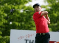 36홀 강행군 문경준, SK텔레콤오픈 2R 공동 선두...2R 일몰 순연