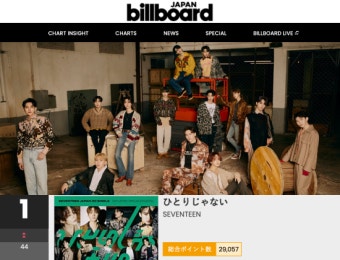 세븐틴, 日 현지 차트 싹쓸이…