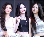 [현장포토] 이 조합, 레전드…다니엘·하니·해린, 역대급 케미 (롤라팔루자)