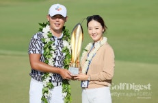 '결혼하자마자 4승' 김시우, 아내 오지현에 