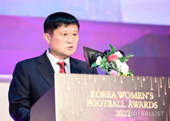 [WK포토] 오규상 여자축구연맹 회장의 환영사