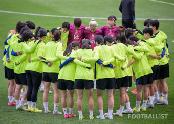 [포토] 콜롬비아전 앞둔 여자축구 국가대표팀