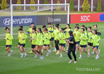 [포토] 콜롬비아전 앞두고 구슬땀 흘리는 여자축구 국가대표팀