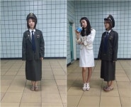 고우리 제복 인증샷 눈길…옷이 날개가 아니라 안티