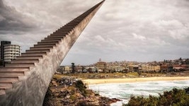 호주 착시 계단, 하늘까지 걸어서 간다? 정말이네!