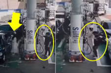 [영상] 주유건 안 뽑고 그대로 질주…옆에 있던 운전자 봉변