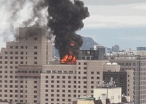 서울 강남구 역삼동 호텔 옥상서 큰 불…인명 피해 없어(종합)