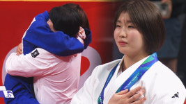 '독립운동가 후손' 일본서 애국가를…금메달 딴 허미미 '눈물 펑펑'