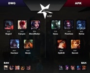 [LCK 스프링] 사납다 너구리... 담원 게이밍 2세트까지 APK에 승리