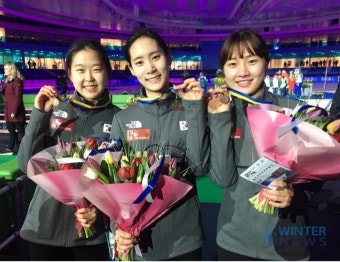 '김민선-김현영-박승희' 빙속여자대표팀, ISU 월드컵 1차 팀스프린트 동메달