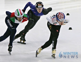 임효준,서이라,황대헌. 쇼트트랙 4차 월드컵 1500m 준결 진출