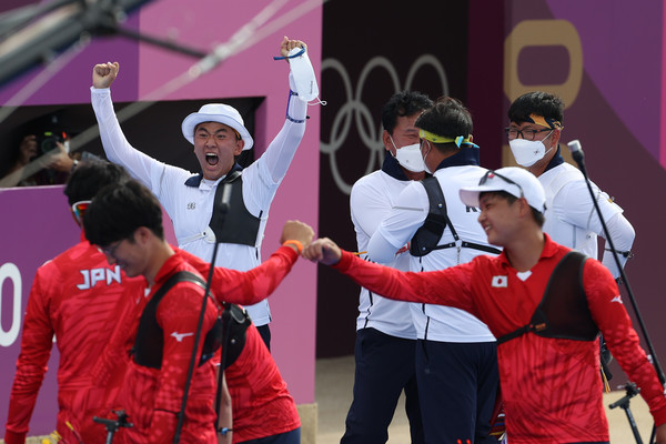 한국 남자 양궁 대표팀, 2024 파리 올림픽에서 역대급 3연패 달성할 만큼의 압도적 경기력 발휘하여 금메달 획득