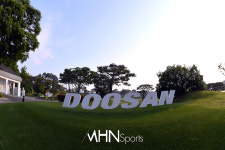 2022 두산매치플레이 16강전 펼쳐지는 1번홀 전경[포토]