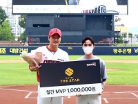 KIA 전상현, 영광 호텔 더 스타 6월 MVP…상금 100만원 수상