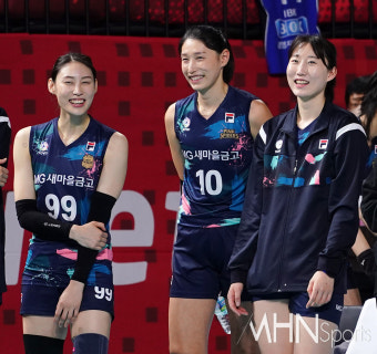 [Ms포토] 배유나-김연경-박정아 '미소 활짝'