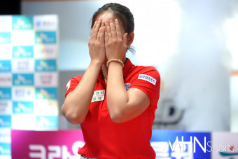 [Ms포토] 스롱 피아비 '4-3 우승 차지하며 눈물 펑펑'
