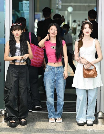 [Ms포토] 여자아이들 소연-미연-슈화 '3인 3색 출국 패션'