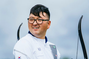 3세트 김제덕이 살렸다! 男양궁 단체전 우승 낭보...김우진 2관왕 달성!