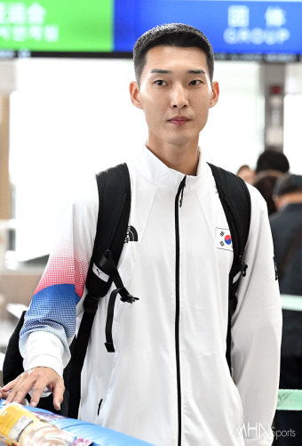 [Ms포토] 우상혁 '항저우로! 출국 준비 완료'