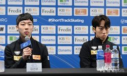 [Ms포토] 김건우 '쇼트트랙 월드컵 4차 대회 기대하세요'