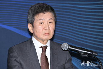 [mhn포토] 정몽규 축구협회장, 네 번째 연임 출마 선언