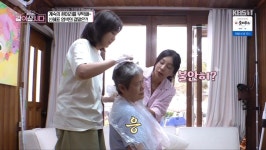 황신혜, 신계숙 셀프 염색해주다 '진땀'…이마·팔까지 염색약 얼룩(황신혜의 같이 삽시다)