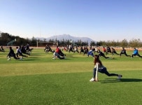 미녀코치 보강한 미식축구 대표팀, 월드컵 8강 본격준비[포토엔]