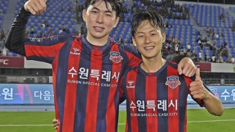 '이승우 환상 발리' 수원FC, 포항 꺾고 8위 도약