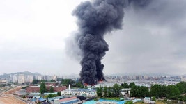금호타이어 공장 화재 완진까지 수일 걸릴 듯…소방 총력 대응