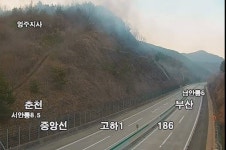 안동 남안동IC 인근서 산불 재발화…고속도로 통제
