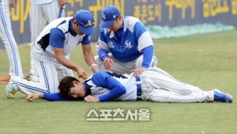 [SS포토] 삼성 구자욱, 정말... 부상에서 완쾌한 걸까?