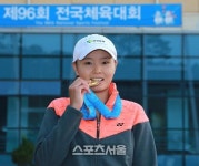 장수정, 전국체전 테니스 2년 연속 우승