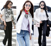 [SS스타일] '스카프 살짝 했을 뿐인데…' 공항 패션 종결자 ★