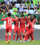 [SS포토] 파죽의 부천FC, 전북 상대로 전반 동점골로 반격!
