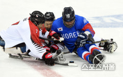 [포토] 아이스하키 조영재, 퍽을 사수하라~!