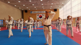 국내·외 사관생도…태권도, 얍!