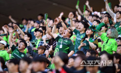 [포토]상암벌 뒤흔든  전북 서포터즈 다같이 소리질러