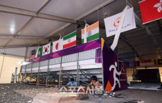 [포토] 불꽃 튀는 공사중인 AG 스쿼시 경기장