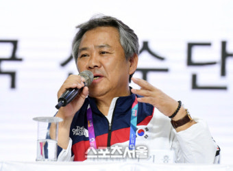 [포토] 이기흥 대한체육회장, 군면제 혜택은 마일리지제 도입