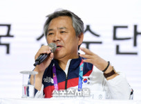 [포토] 이기흥 대한체육회장, 군면제 혜택은 마일리지제 도입
