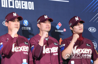 [포토] 장정석 감독-김상수-김하성, 준PO도...자신있게!