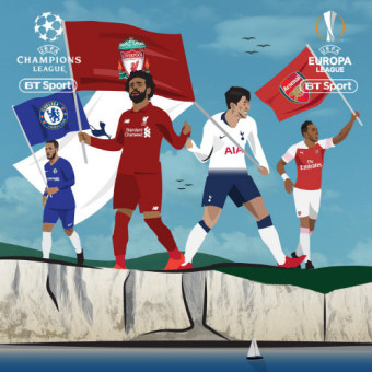 챔피언스리그+유로파리그 동반 결승행…유럽축구, EPL 시대 활짝