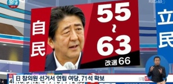 아베, 예상대로 참의원 과반 확보…그러나 개헌 발의선 확보 실패